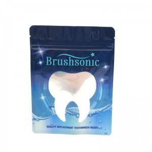 Borsa per spazzolino da denti in plastica trasparente con design in alluminio antiaderente di alta qualità