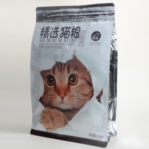 Misura personalizzata in plastica richiudibile OEM con cerniera richiudibile in plastica per alimenti per gatti