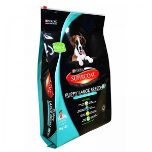 Sacchetto per alimenti per animali domestici con fondo piatto 10kg / sacchetto per alimenti in plastica per cani per gatti