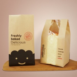 Sacchetti di carta kraft stampati personalizzati per imballaggi alimentari per biscotti da forno
